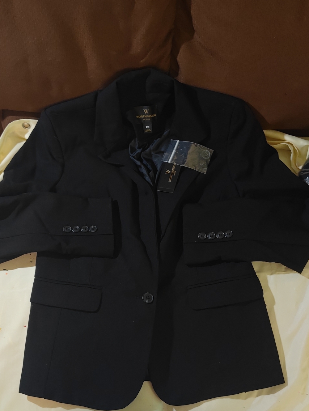 Worthington Classic Black Women's Blazer - Single Button Professional Jacket